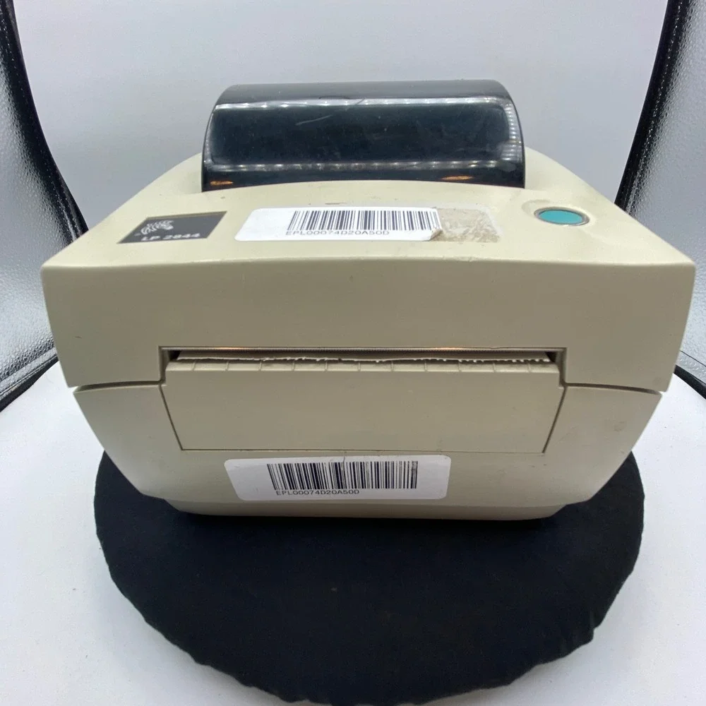 Zebra LP 2844 Thermal Label Printer Desktop Shipping Barcode Beige 120563 *Read